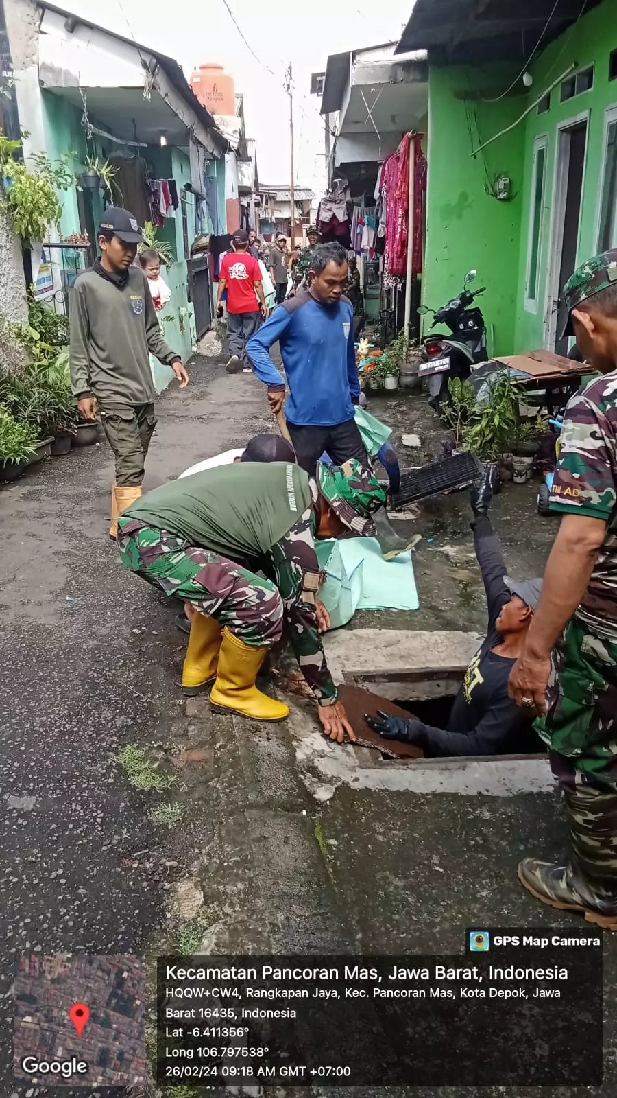 Karya Bakti Kodim Depok di Outlet Situ Asih Pulo Ditarget Rampung Enam Hari