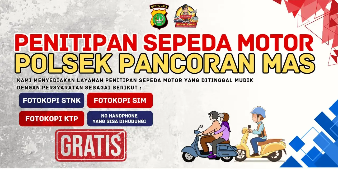 Mudik Aman dan Nyaman, Polsek Panmas Buka Penitipan Kendaraan Gratis