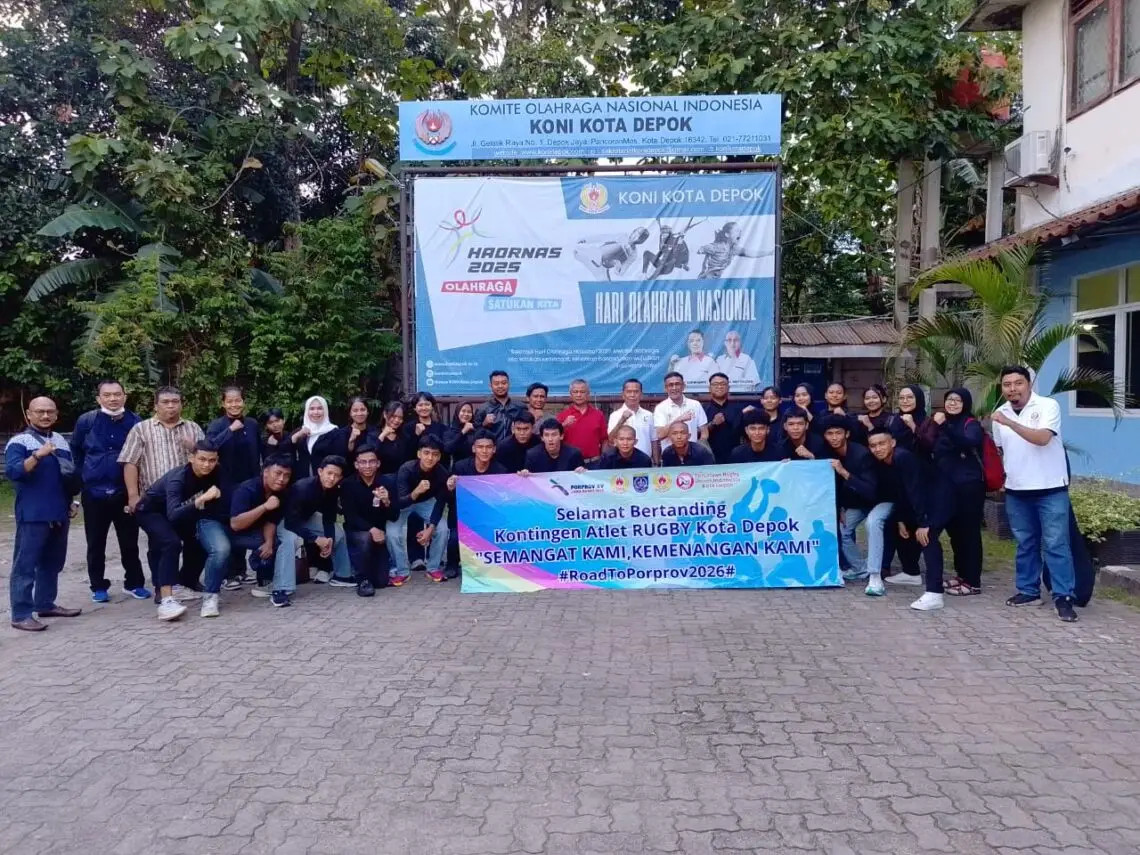 KONI Depok Lepas Tim Rugby, Minta Atlet Fokus Hadapi BK PORPROV Jabar 2026