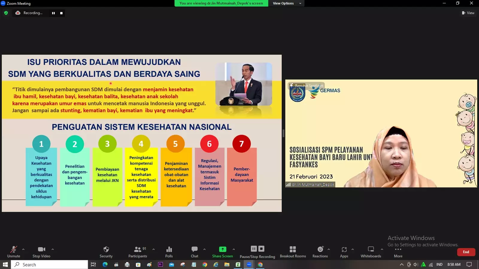 Dinkes Depok Adakan Sosialisasi SPM BBL dan SHK