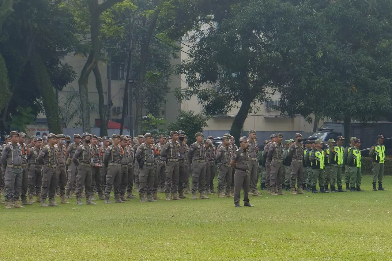 Satpol PP Gelar Apel Gabungan dan Pemeriksaan Kesehatan