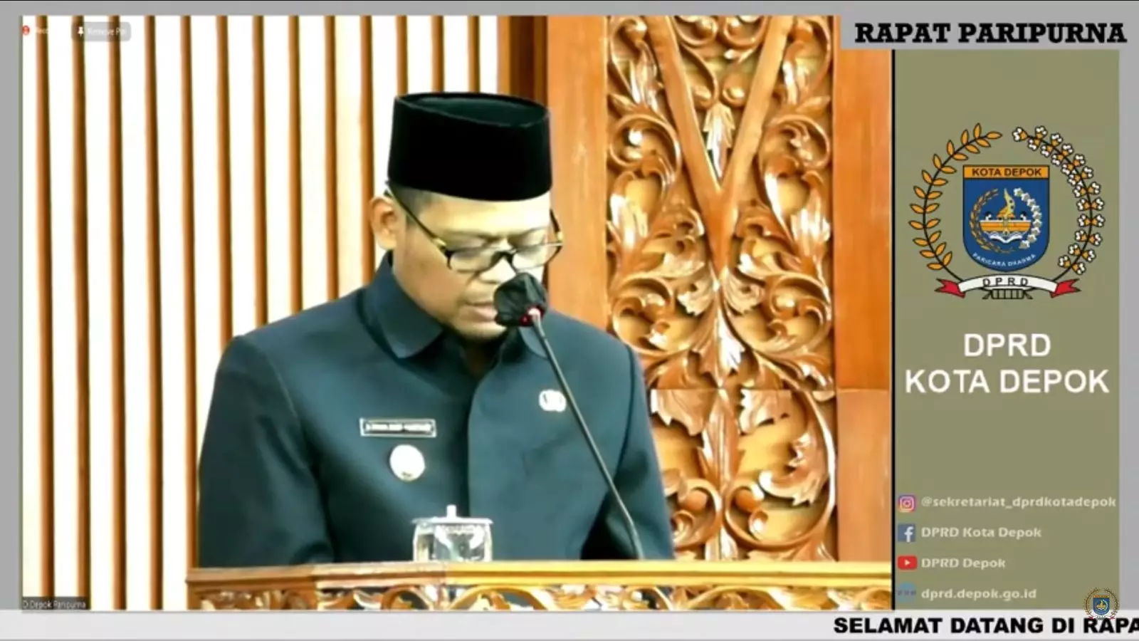 Wakil Wali Kota Depok Sampaikan Raperda APBD Tahun 2023