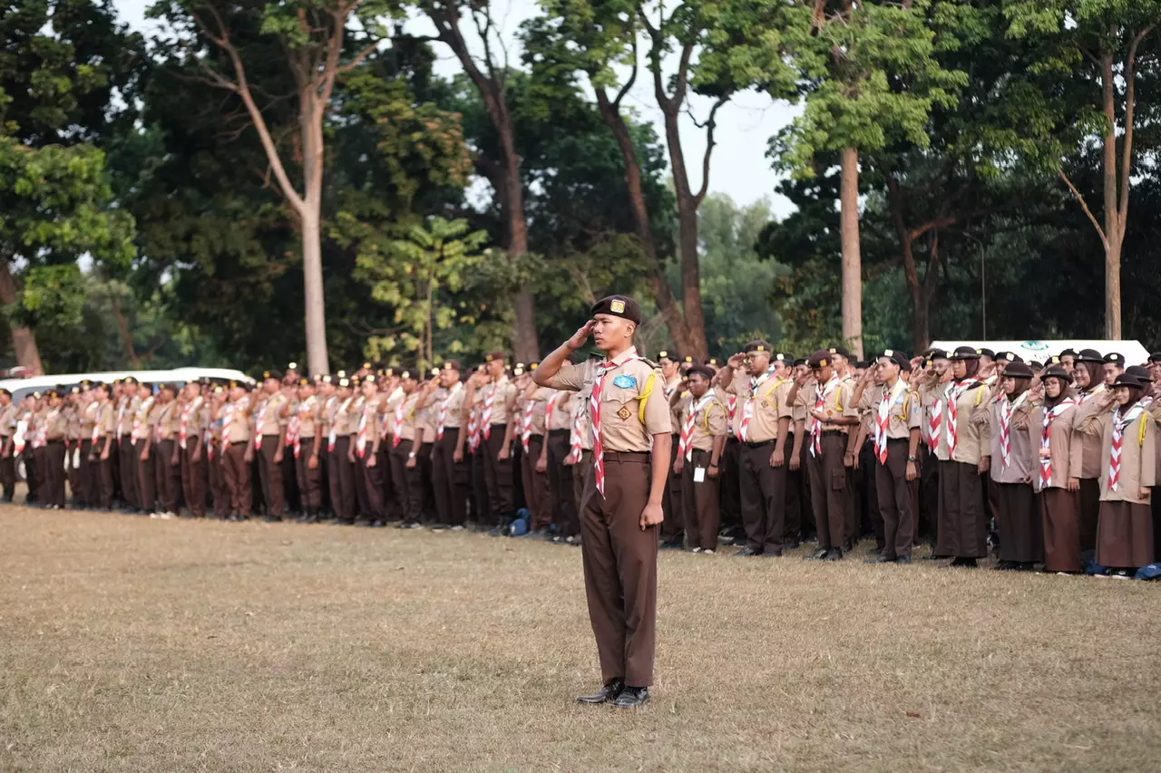 Ratusan Anggota Pramuka Depok Ikuti Upacara Pembukaan Raicab III 2024