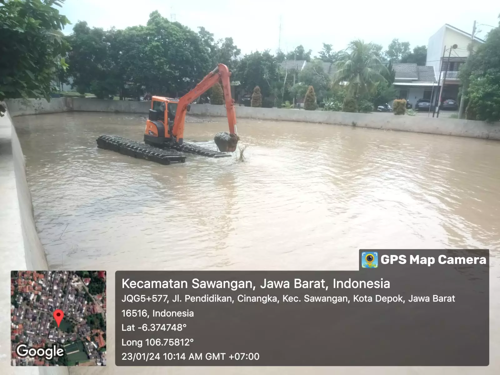 Tandon Perumahan Nuansa Asri Sawangan Dikeruk Sedalam Dua Meter