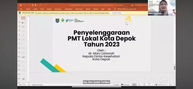 Jadi Narasumber Webinar Kemenkes, Kadinkes Depok Paparkan Penyelenggaraan PMT Lokal