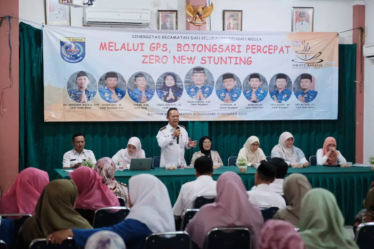 Bahas Percepatan Zero New Stunting, Kecamatan Bojongsari Lakukan Sinegitas dengan Media