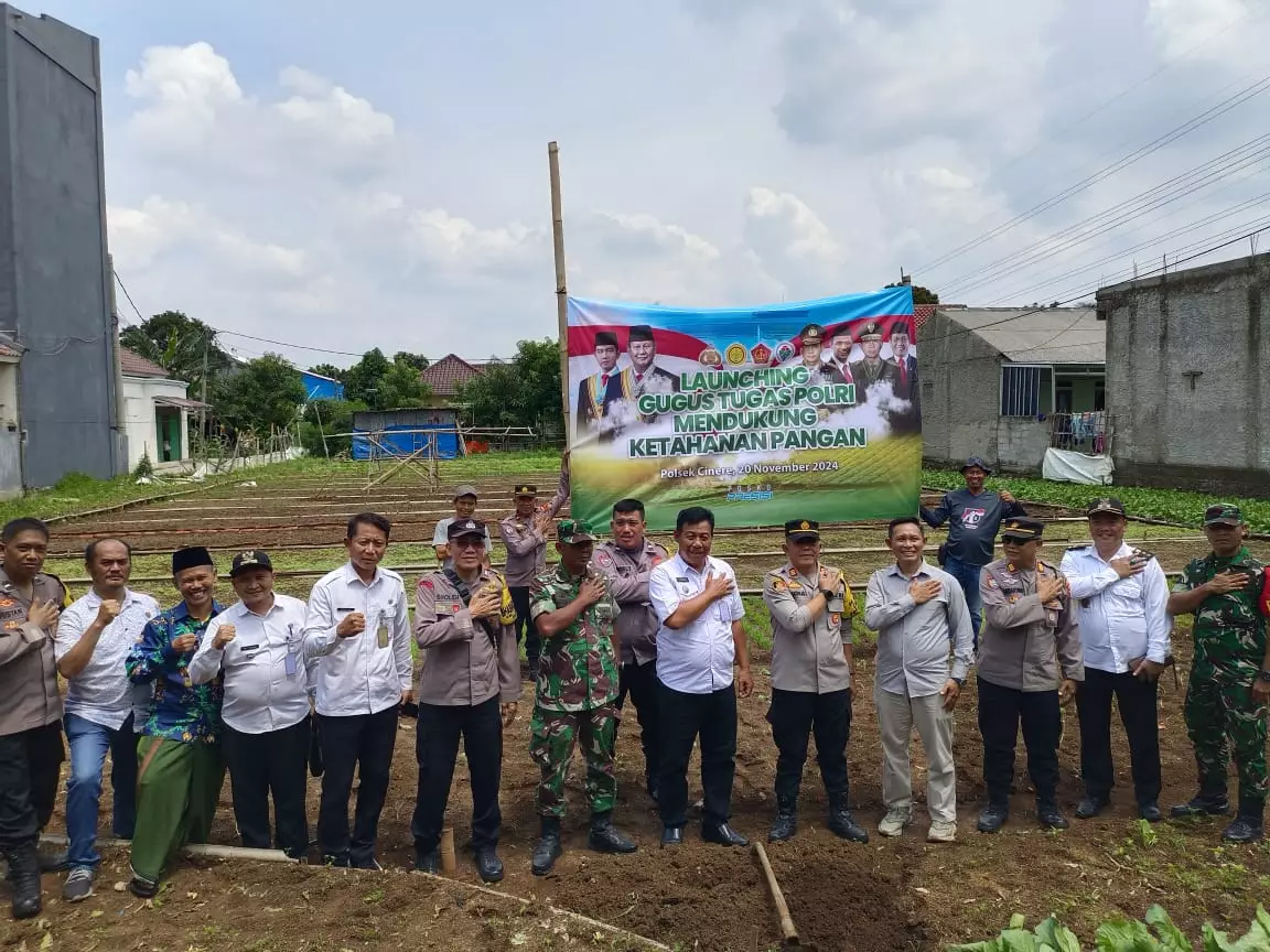Camat Limo Dukung Program Ketahanan Pangan yang Digagas Polri, Tambah Perekonomian Warga