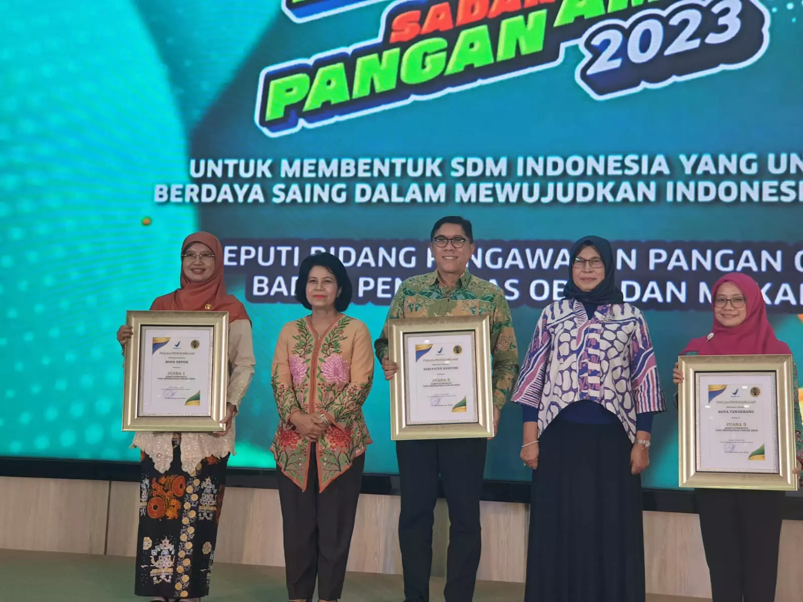 Kota Depok Raih Juara Pertama Penerapan Pangan Aman dari Badan POM
