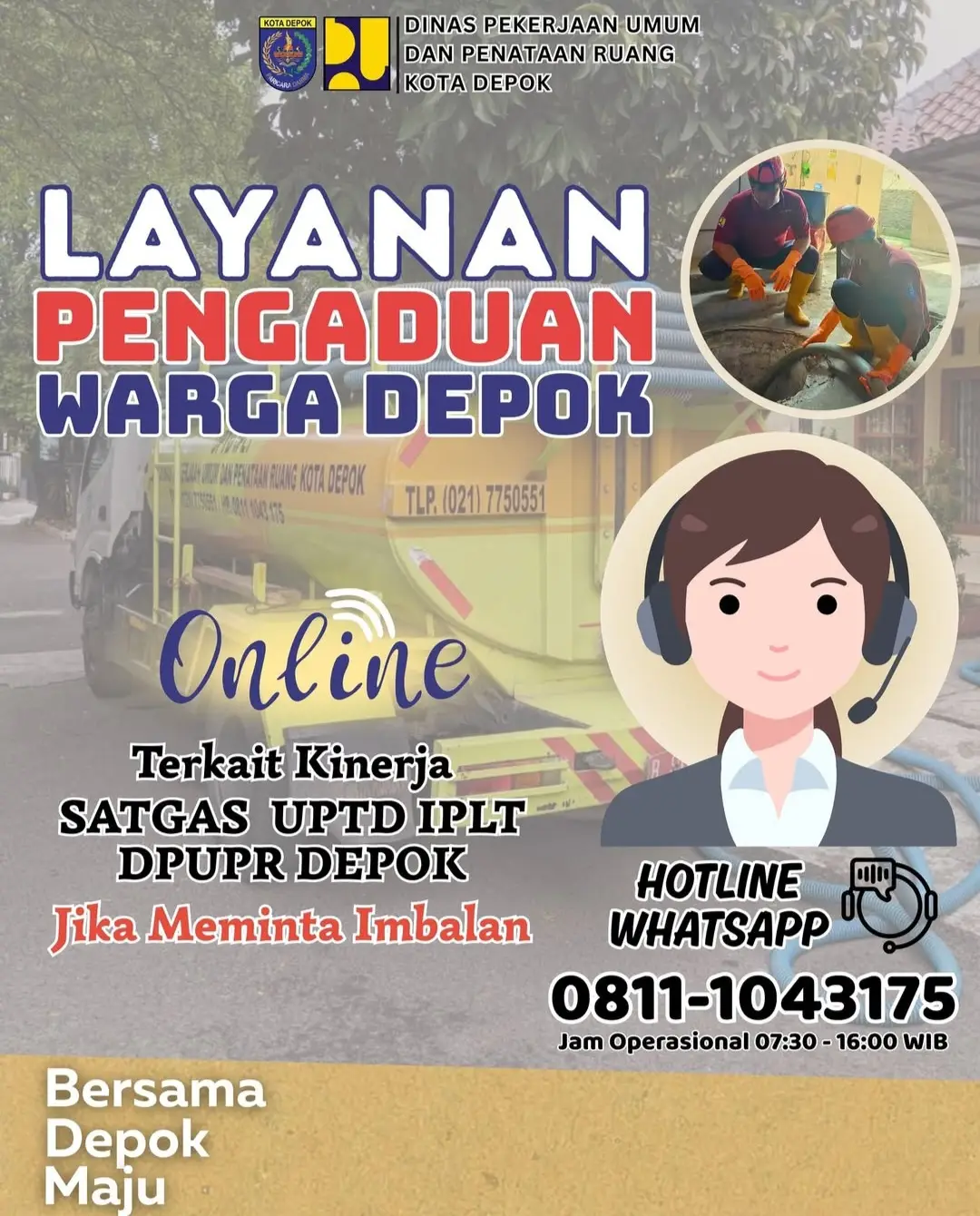 Pastikan Layanan Sesuai Aturan, IPLT Depok Hadirkan Hotline Pengaduan