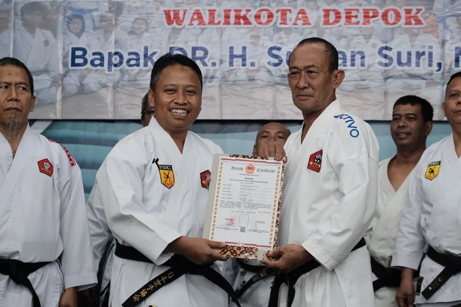 Wali Kota Depok Terima Sabuk Hitam Kehormatan dari GOKASI