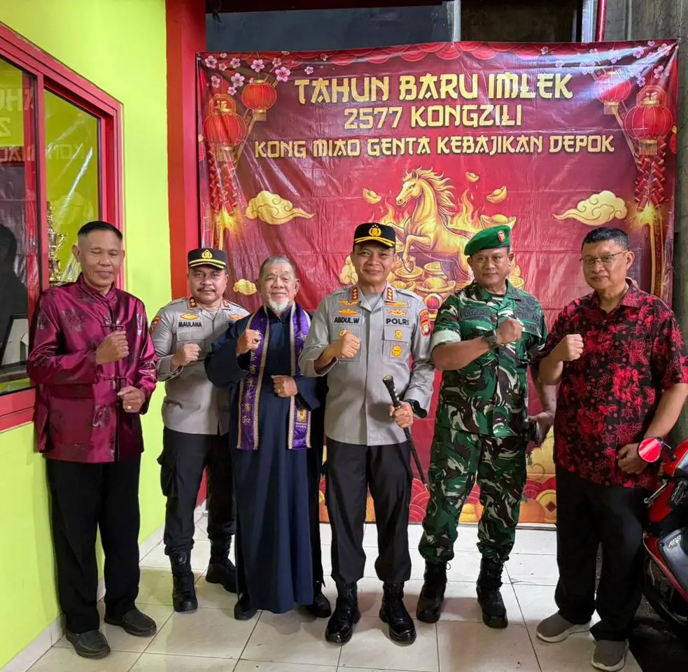Kapolres Metro Depok Pastikan Imlek 2026 Aman, Tinjau Sejumlah Klenteng