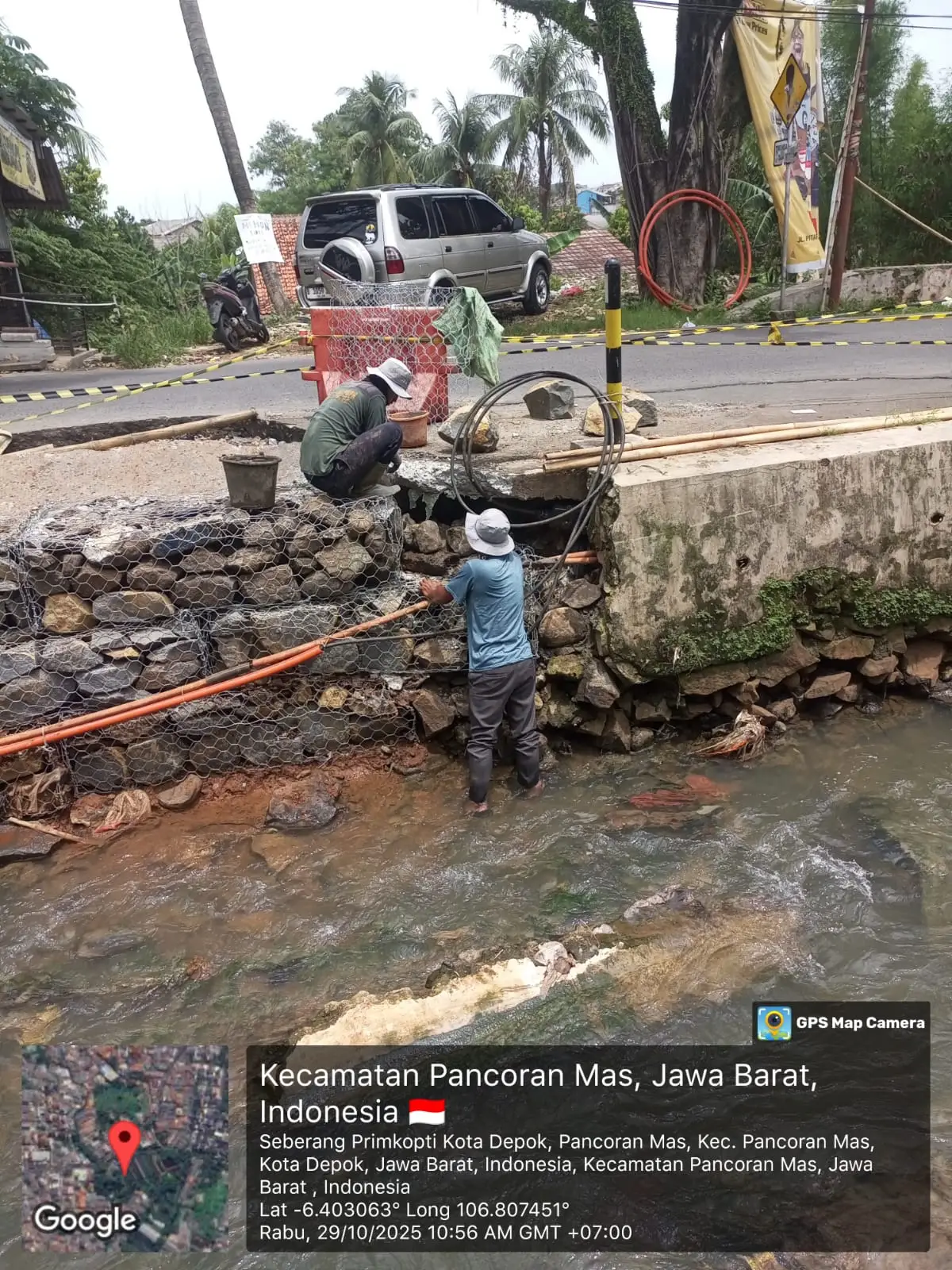 Longsor di Kali Krukut Pancoran Mas Ditangani Satgas DPUPR Kota Depok
