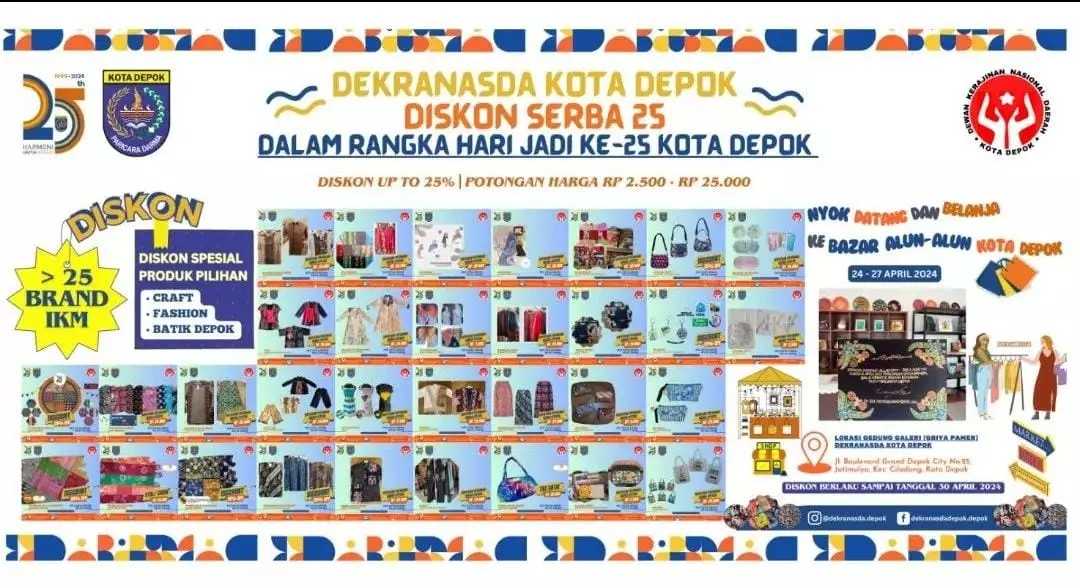 Hari Jadi Kota Depok, Griya Pamer Alun-alun Sediakan Diskon Up to 25 Persen Produk IKM