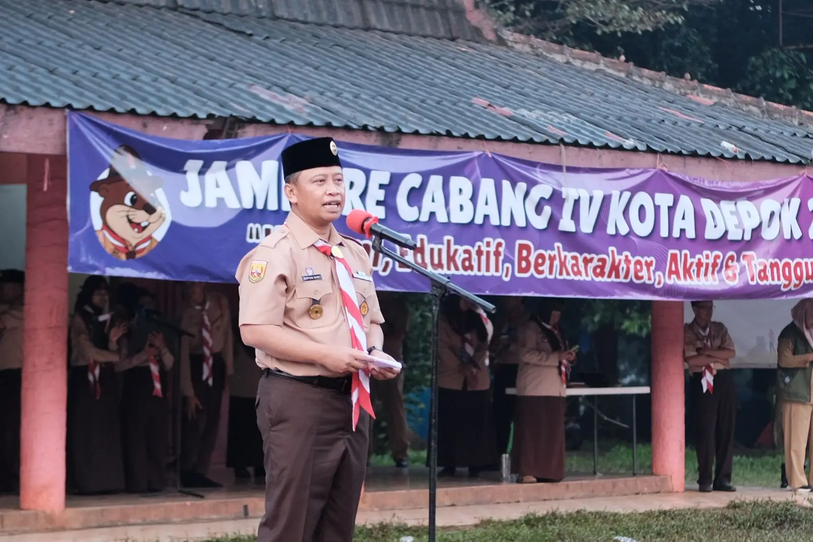 Buka Jamcab ke-IV Kota Depok, Supian Suri Titip Tiga Pesan ke Pramuka Penggalang