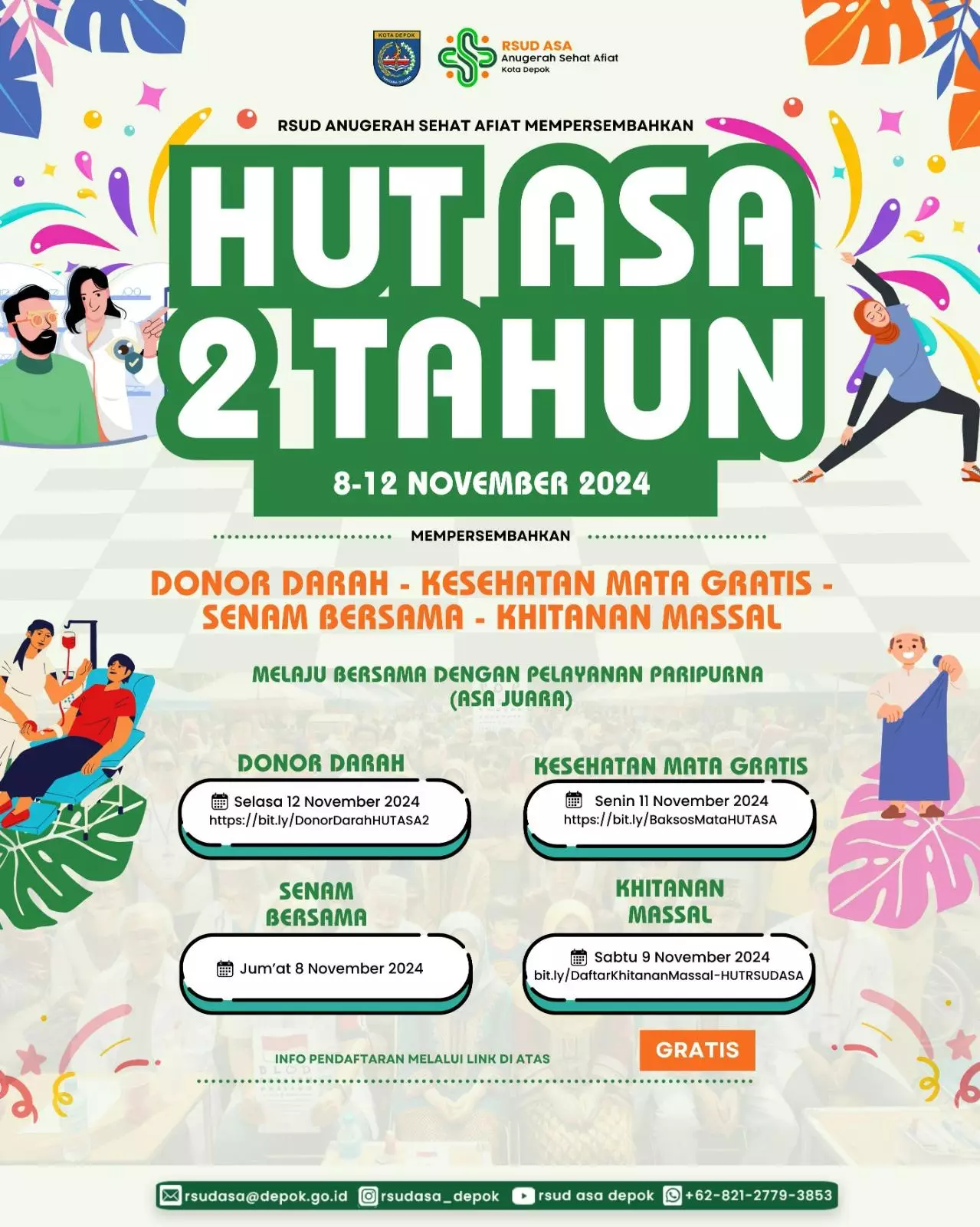 Rayakan HUT ke-2, RSUD ASA Berikan Layanan Kesehatan Gratis untuk Masyarakat