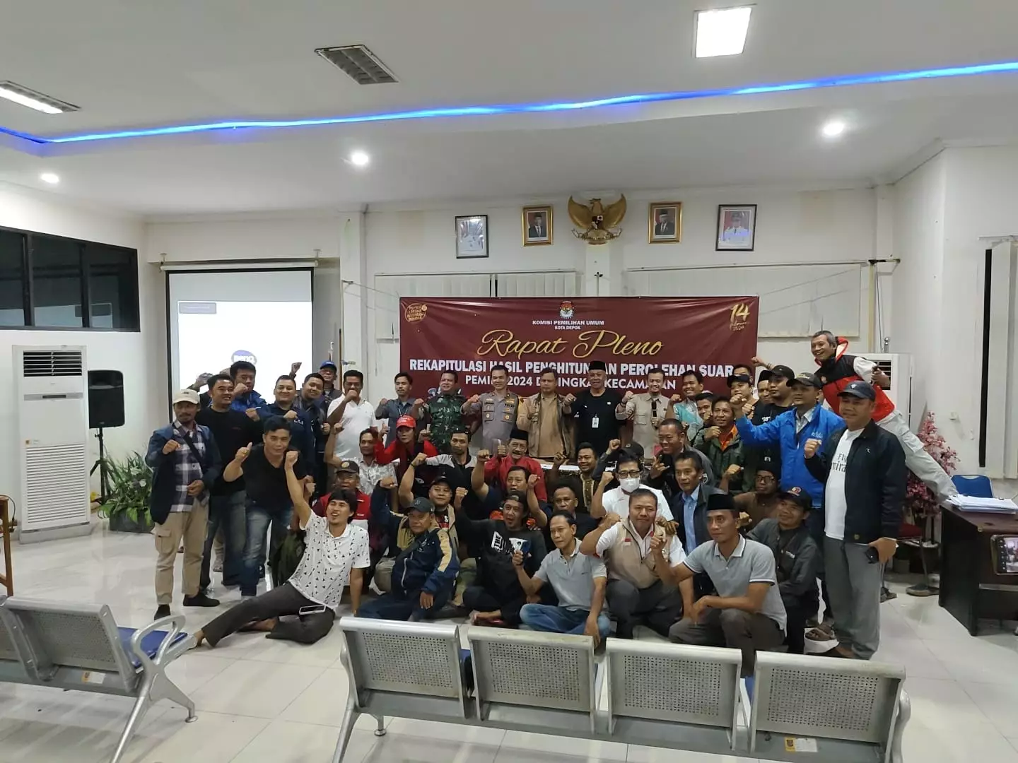 Rekapitulasi Suara Tingkat Kecamatan Selesai Dilakukan, Camat Tapos Minta Jaga Kondusivitas Wilayah