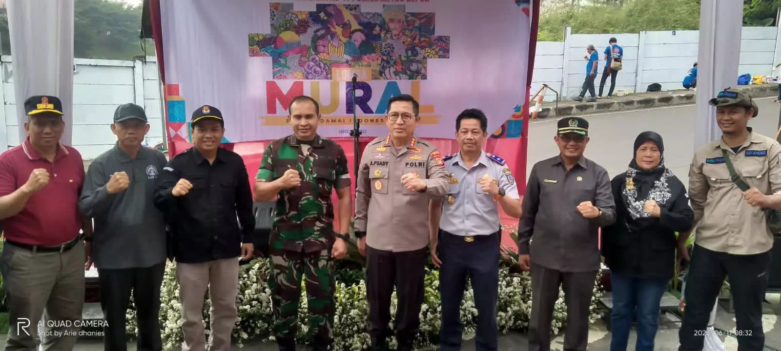 Polres Metro Depok Gelar Lomba Mural Meriahkan Hari Bhayangkara ke-77