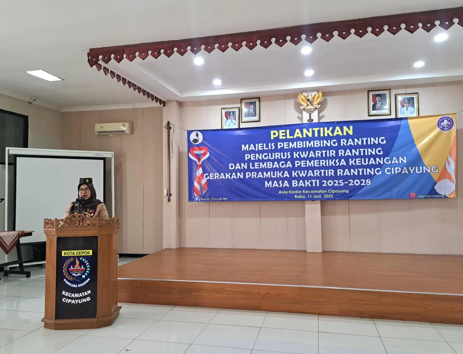 Lantik Jajaran Kwarran Cipayung, Ketua Kwarcab: Pengurus Baru, Semangat Baru