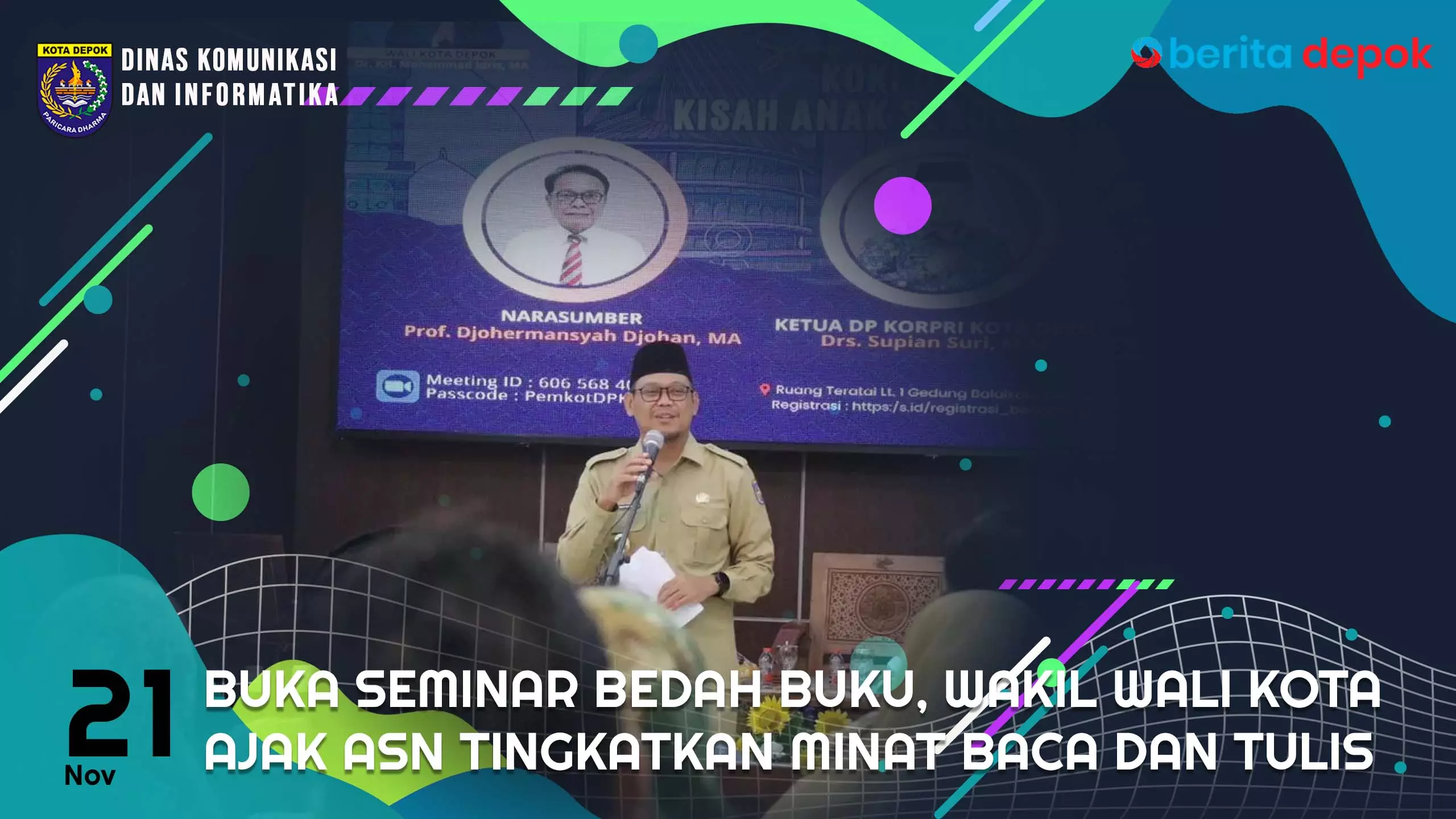 Video: Buka Seminar Bedah Buku, Wakil Wali Kota Ajak ASN Tingkatkan Minat Baca dan Tulis