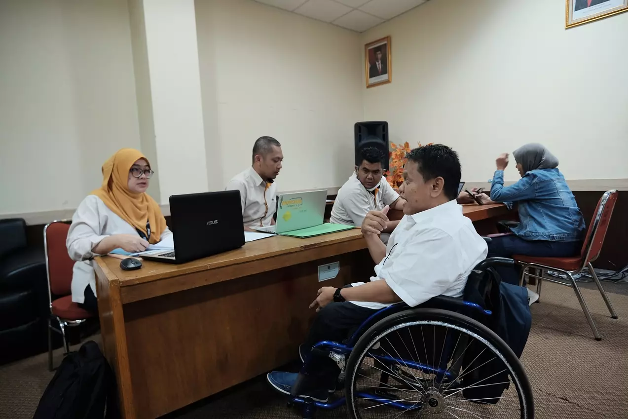 Penyandang Disabilitas Lakukan Interview Progam Magang