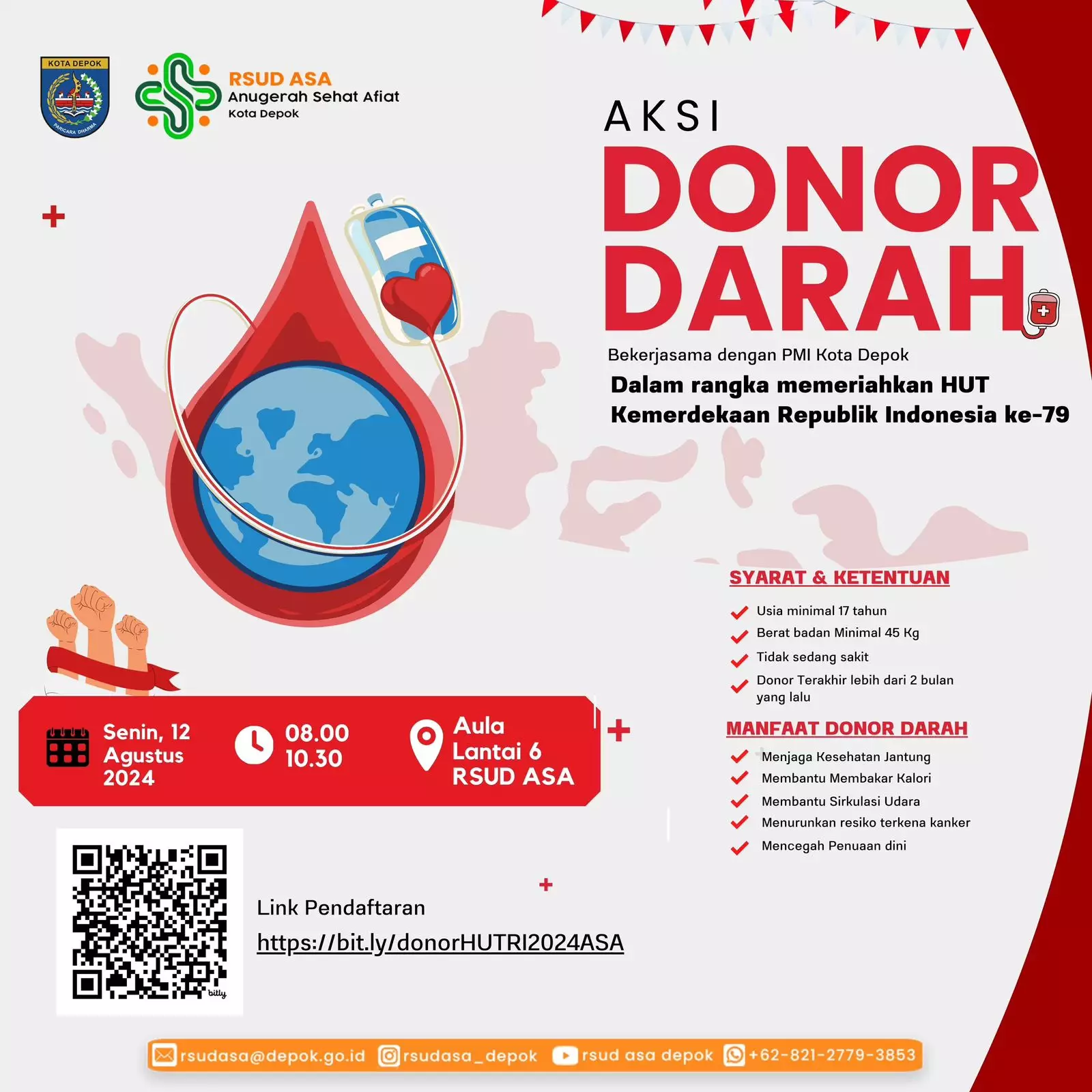 RSUD ASA Gelar Donor Darah Memeriahkan HUT RI, Catat Tanggalnya