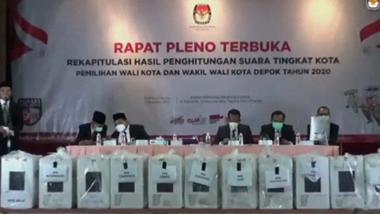 Rapat Pleno Terbuka Hasil Penghitungan Suara Tingkat Kota Pilkada Kota Depok 2020