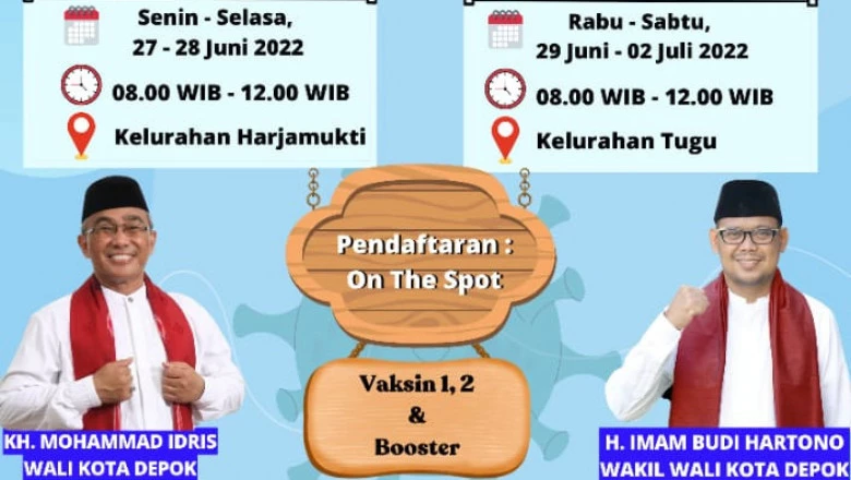 Jadwal Gebyar Vaksinasi Covid-19 bagi Warga Kecamatan Cimanggis