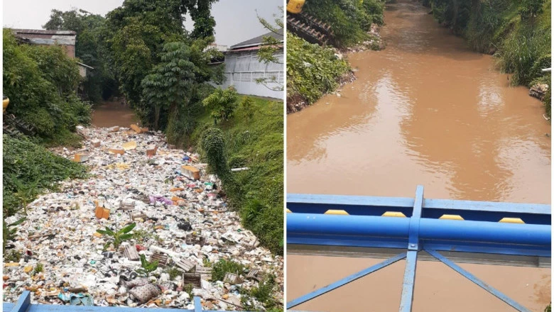 DPUPR Kembali Bersihkan Tumpukan Sampah di Kali Baru