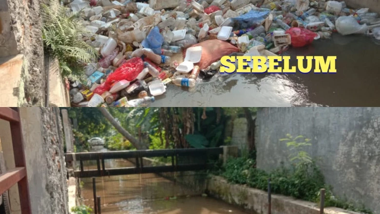 DPUPR Depok Turunkan Satgas Angkut Sampah di Kali Cabang Timur 