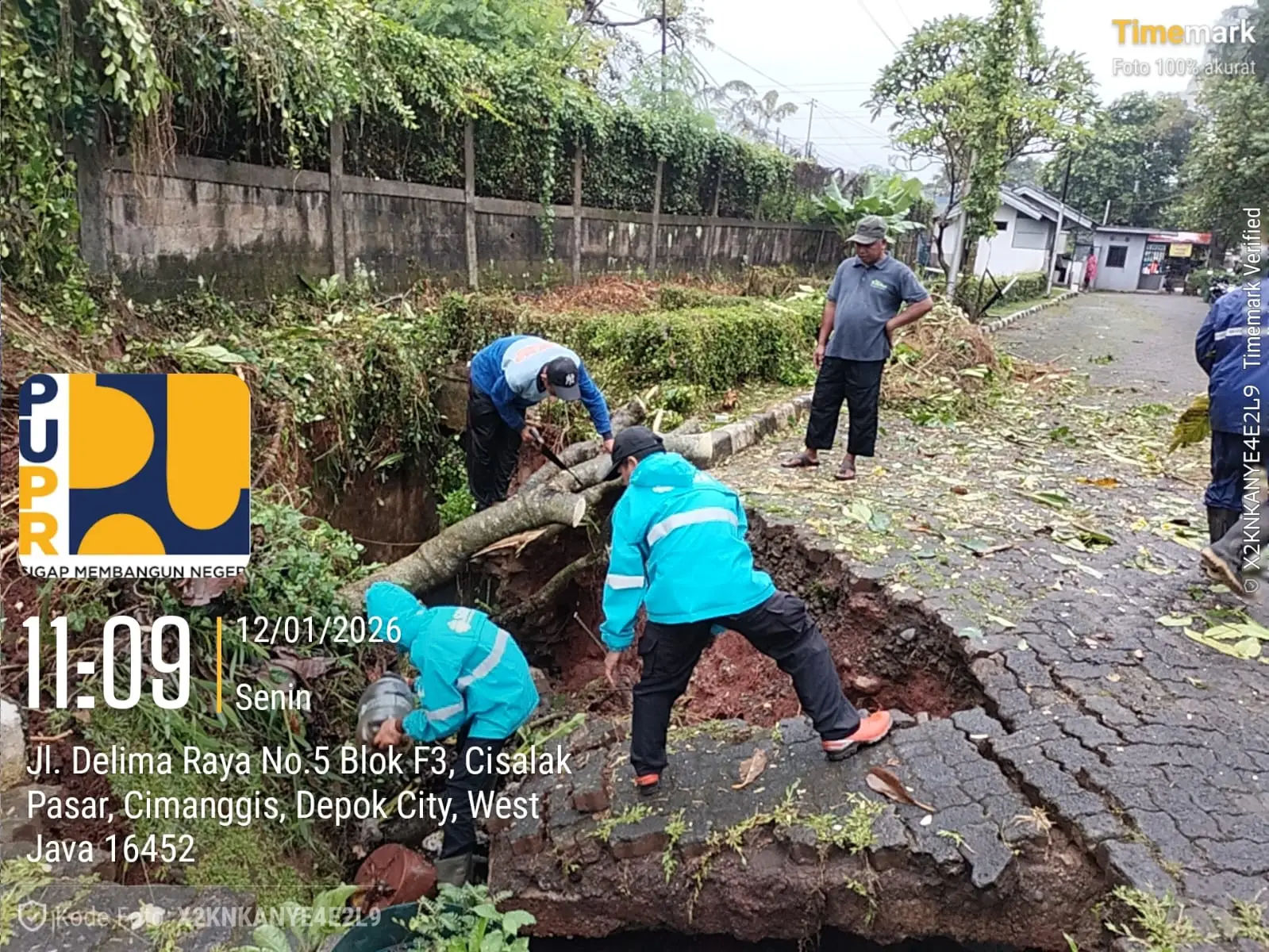 Longsor di Permata Puri Cimanggis, DPUPR Depok Lakukan Penanganan Cepat