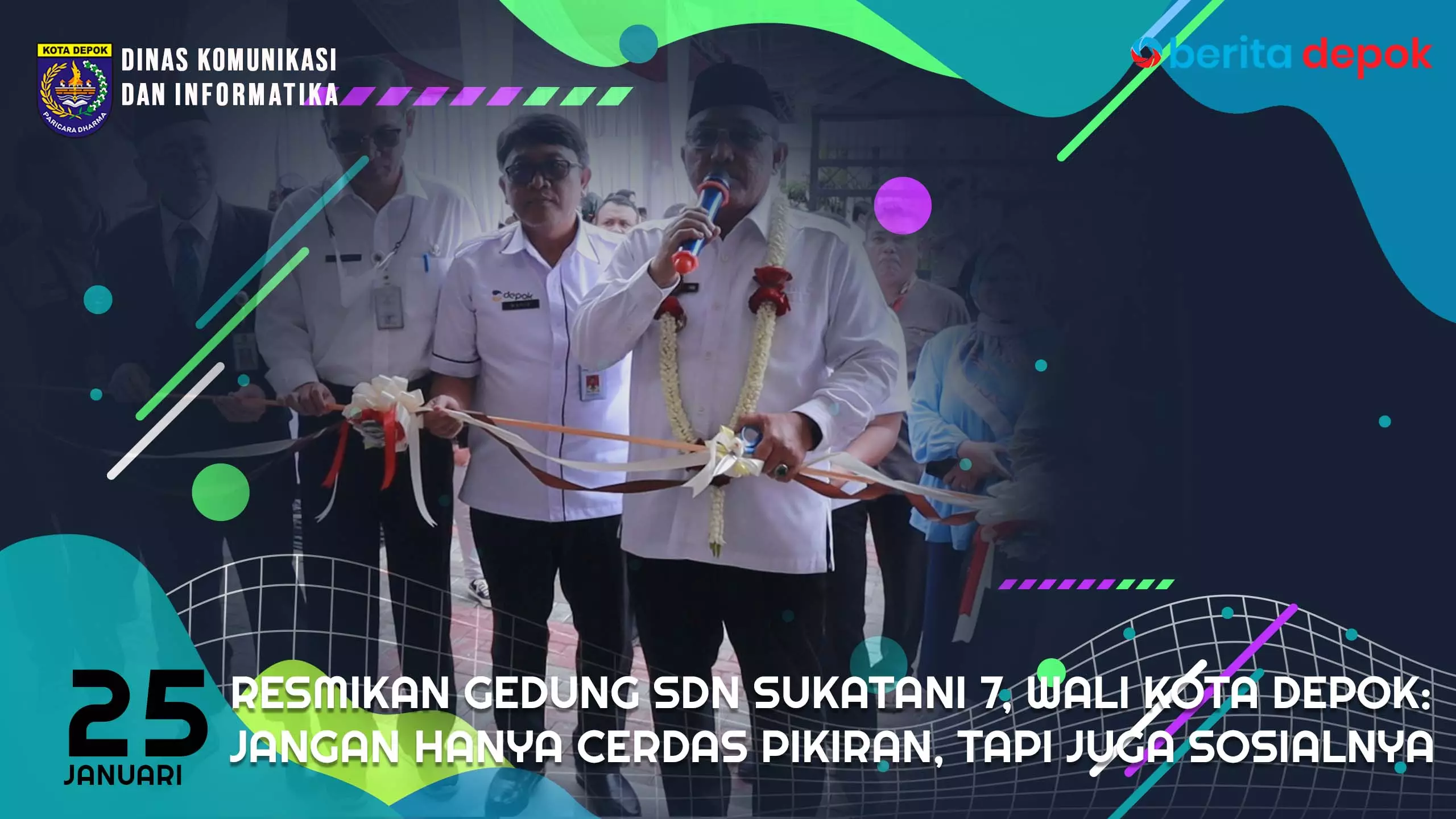 Video: Resmikan Gedung SDN Sukatani 7, Wali Kota Depok: Jangan Hanya Cerdas Pikiran, Tapi Juga Sosialnya
