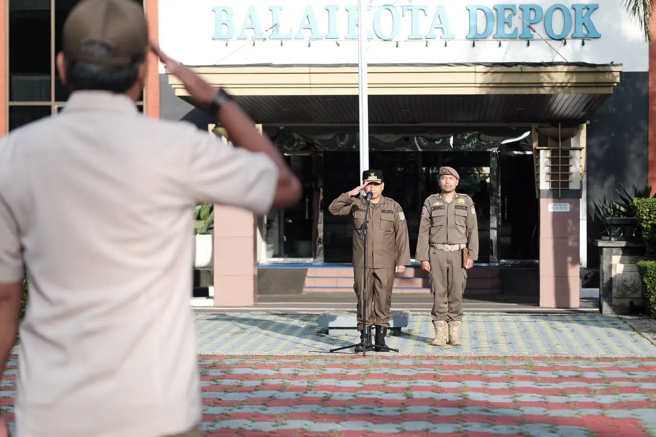 Wali Kota Depok Jadi Pembina Apel Gabungan Satpol PP dan Satlinmas