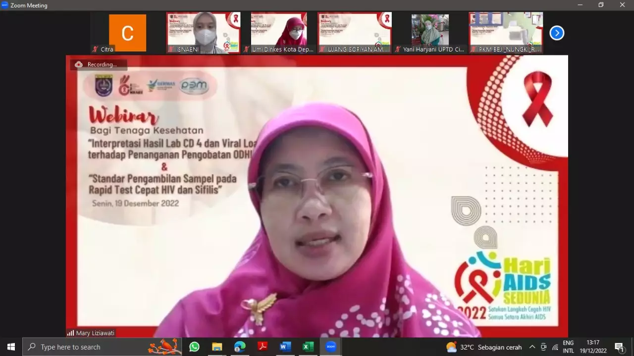Dinkes Adakan Webinar Penanganan ODHIV Bagi Tenaga Kesehatan