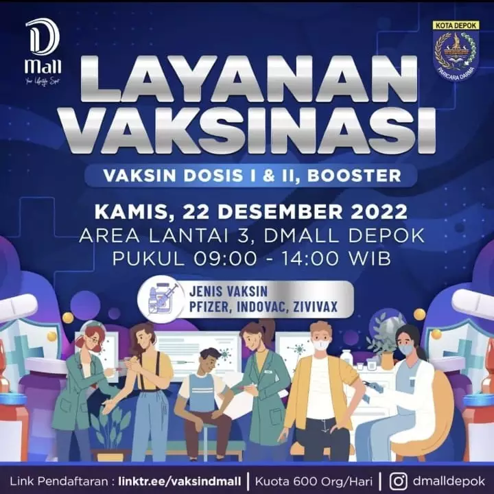 Besok, Dinkes Buka Vaksinasi Covid-19 di Dmall