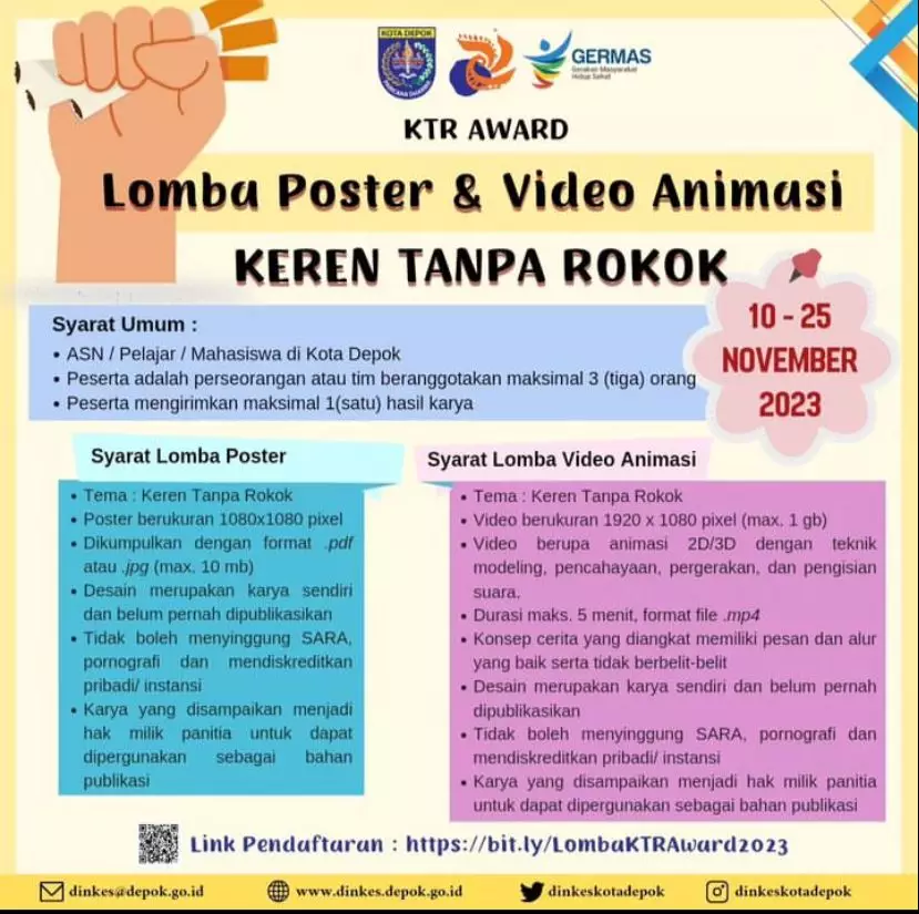 Tingkatkan Kesadaran Masyarakat, Dinkes Adakan Lomba Poster dan Video Animasi Keren Tanpa Rokok
