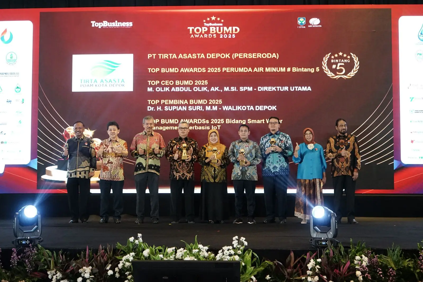 Pj Sekda Depok Bangga PT Tirta Asasta Raih Top BUMD Awards 2025
