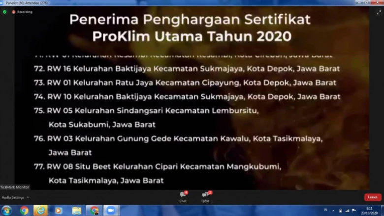 Tiga RW di Depok Dapat Penghargaan Proklim Tingkat Nasional