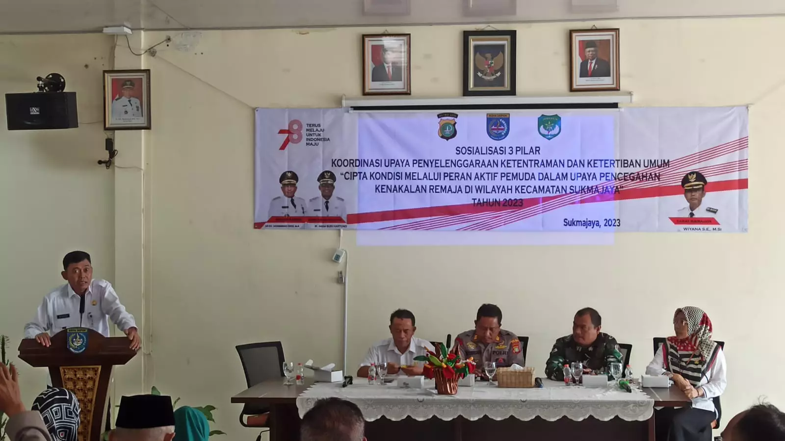 Cegah Kenakalan Remaja, Kecamatan Sukmajaya Adakan Sosialisasi Tiga Pilar