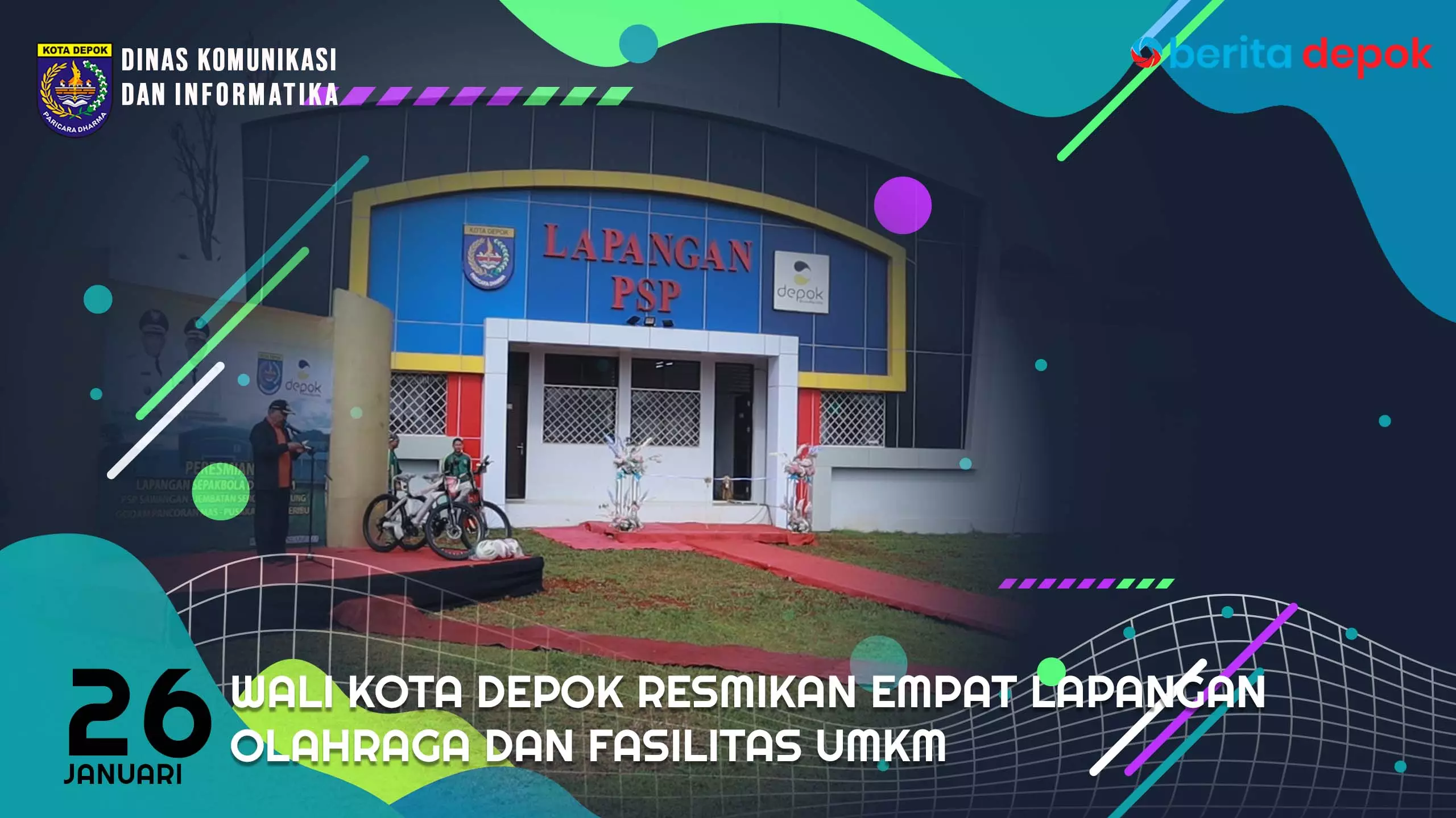 Video: Wali Kota Depok Resmikan Empat Lapangan Olahraga dan Fasilitas UMKM