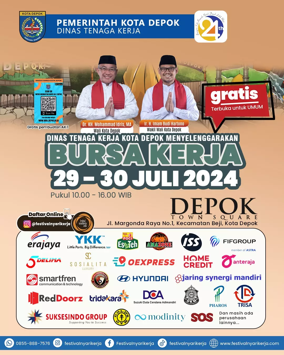 Pencaker Bersiap! Ribuan Lowongan Pekerjaan Ditawarkan di Job Fair Depok 2024