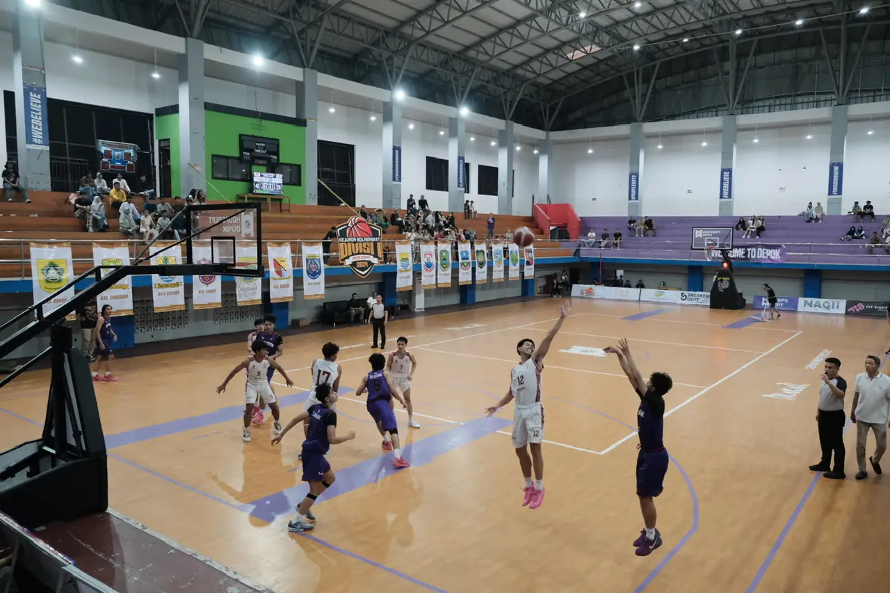 Tim Basket Putra Kota Depok Hadapi Tim Kota Cirebon di Quarter Final Kejurda Divisi I Jabar 2025