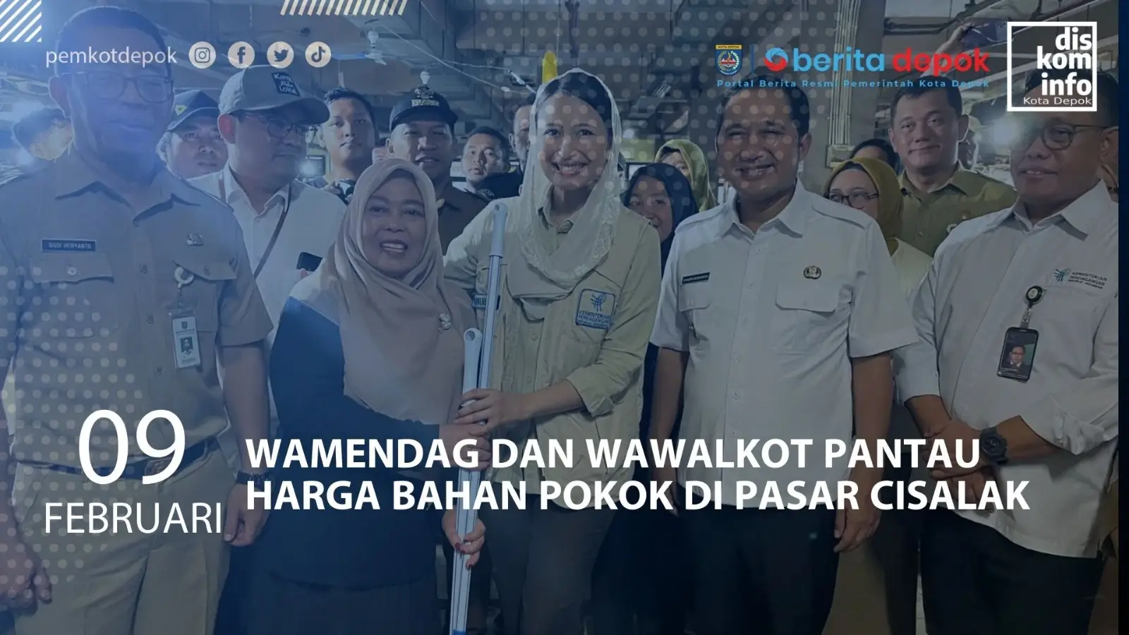Wamendag dan Wawalkot Pantau Harga Bahan Pokok di Pasar Cisalak