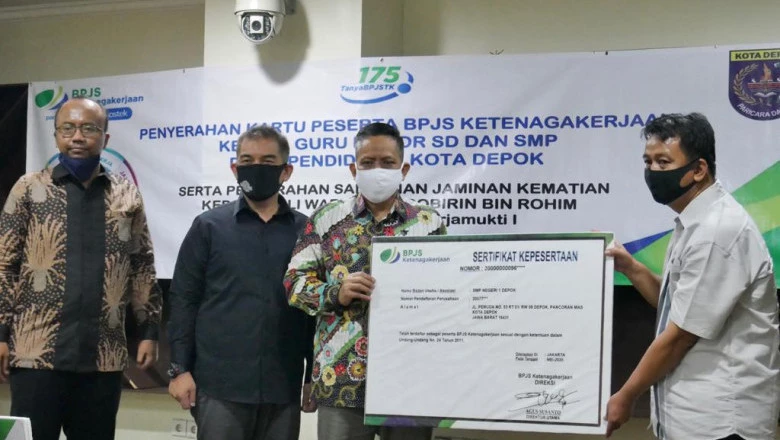 2.790 PTK di Depok Dapat Kartu BPJS Ketenagakerjaan