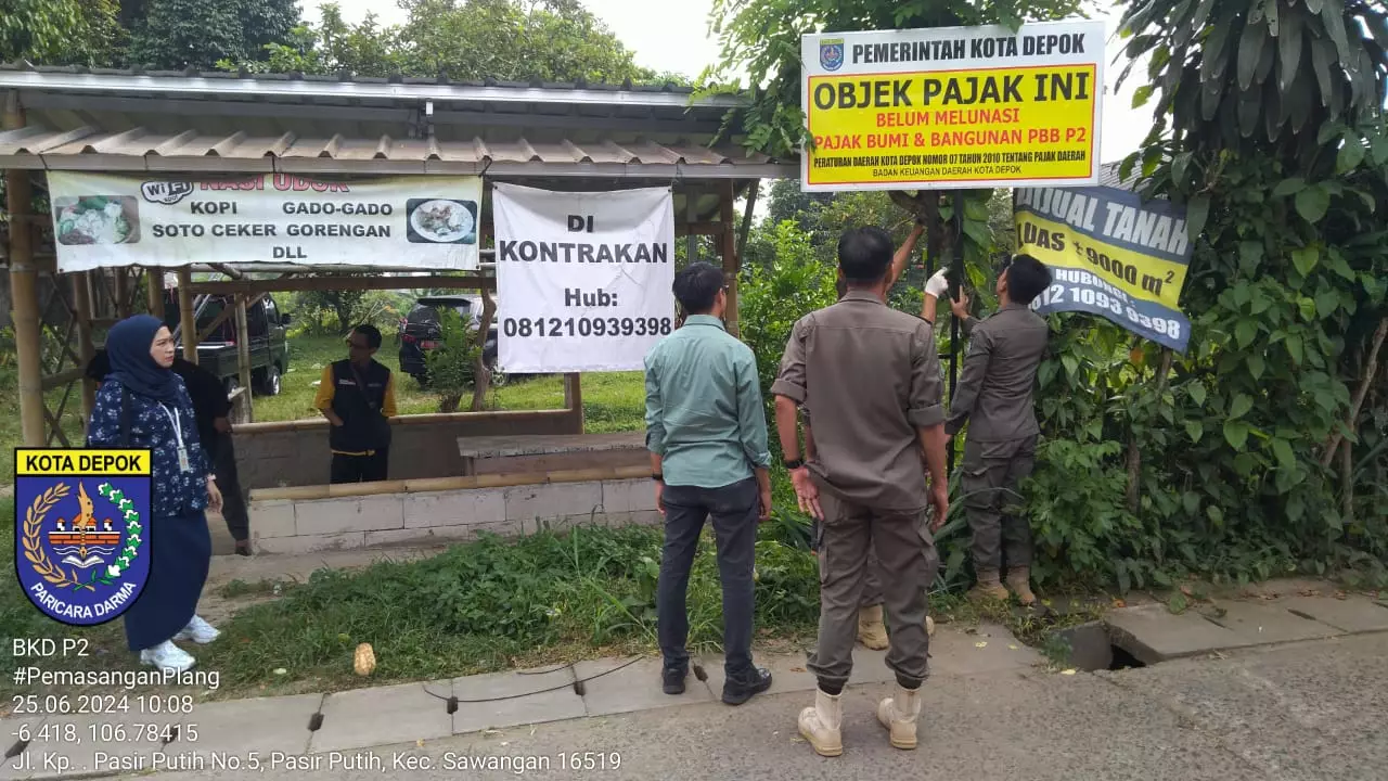 Nunggak Pajak, 11 Objek Pajak Dipasang Plang dan Stiker