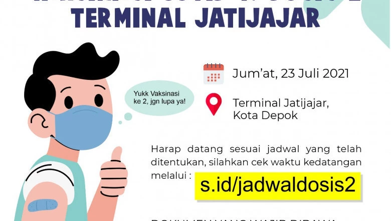 Besok, Pemkot Gelar Vaksinasi Covid-19 Dosis Kedua di Terminal Jatijajar