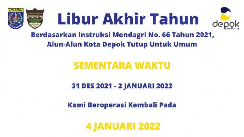 Penutupan Alun-alun dan Taman Kelurahan Diperpanjang hingga 2 Januari