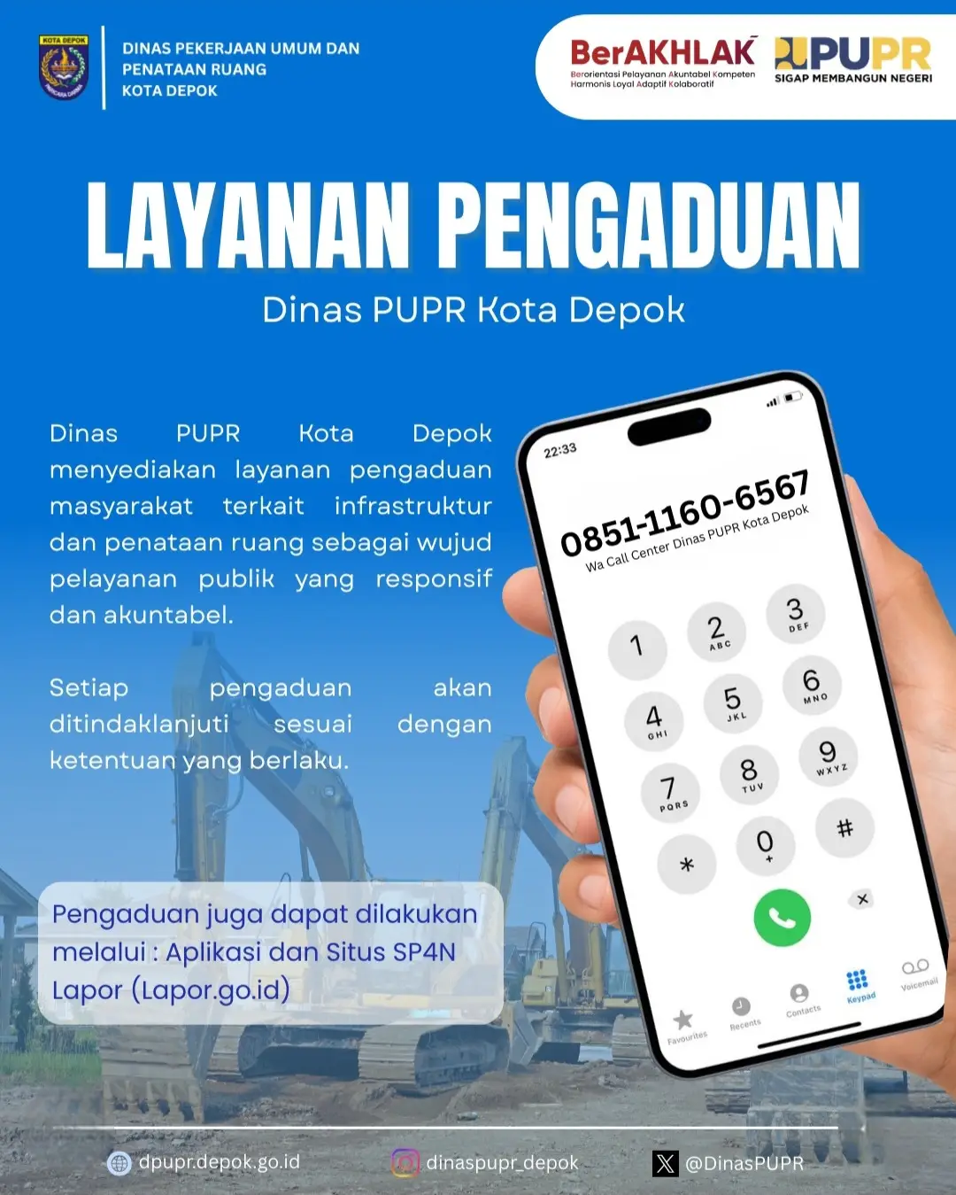 Tingkatkan Pelayanan Publik, DPUPR Depok Buka Kanal Pengaduan Infrastruktur