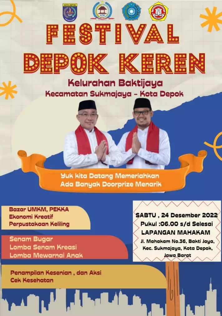 Catat, Besok Festival Depok Keren Hadir di Kelurahan Baktijaya