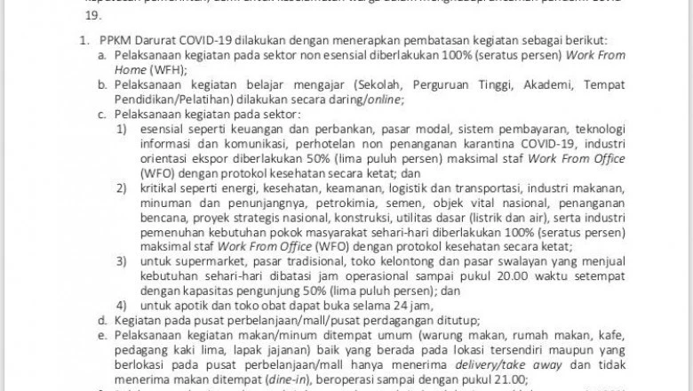 PPKM Darurat, Kota Depok Terapkan WFH 100 Persen