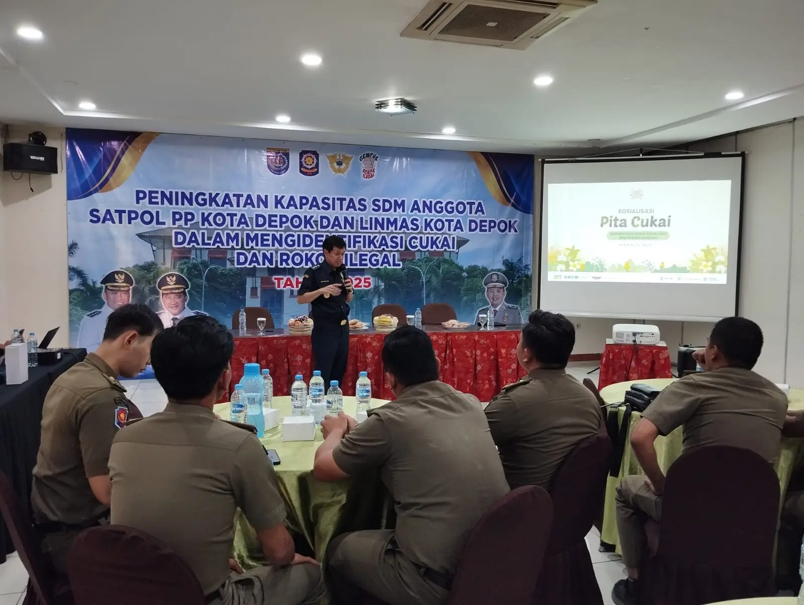 Gandeng Bea Cukai Bogor, Satpol PP Depok Gelar Pelatihan Identifikasi Cukai dan Rokok Ilegal